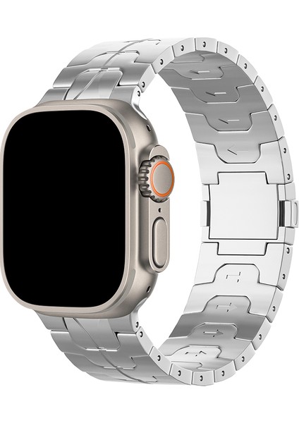 Apple Watch 10 46MM/ULTRA 2/ultra 49MM/9 8 7 45MM/SE (2023) Se (2022) Se 6 5 4 44MM/3 2 1 42MM Manyetik Titanyum Alaşımlı Saat Kayışı - Gümüş (Yurt Dışından) fiyatları