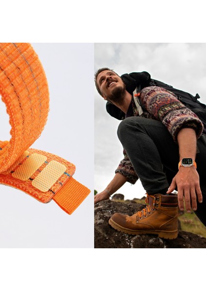 Apple Watch Series 10 46MM/ULTRA 2/ultra 49MM/9 8 7 45MM/SE (2023) Se (2022) Se Naylon Döngülü Saat Kayışı - Gri (Yurt Dışından) indirimleri