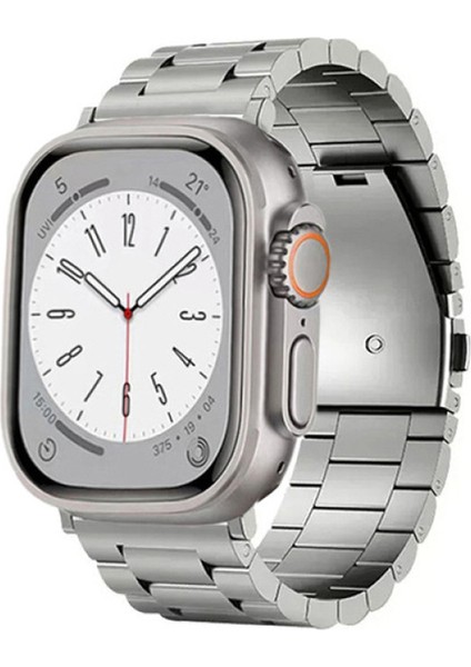 Apple Watch 10 46MM/ULTRA 2/ultra 49MM/9 8 7 45MM/SE (2023) Se (2022) Se 6 5 4 44MM/3 2 1 42MM Titanyum Alaşımlı Bant 3 Boncuklu Gümüş (Yurt Dışından) fiyatları