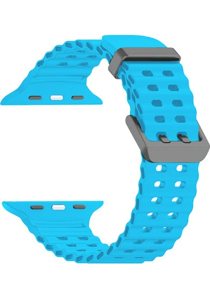 Apple Watch Series 10 46MM/ULTRA 2 Ultra 49MM/SERIES 9 8 7 45MM/SE (2023) Se (2022) Se 6 5 4 44MM/3 2 1 42MM Için Silikon Kayış - Gök Mavisi (Yurt Dışından) indirimleri