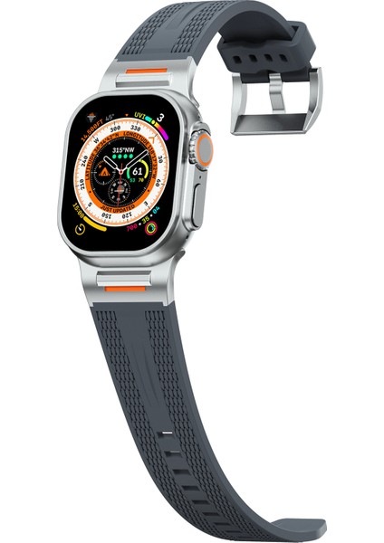 Apple Watch Series 10 46MM/ULTRA 2/ultra 49MM/9 8 7 45MM/SE (2023) Se (2022) Se 6 5 4 44MM/3 2 1 42MM Için Spor Sıvı Silikon Kayış - Gri (Yurt Dışından) fırsatları