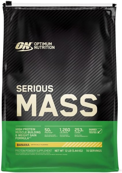 On Optimum Nutrition Serious Mass Muz Aromalı 5.45KG 16 Servis fiyatları