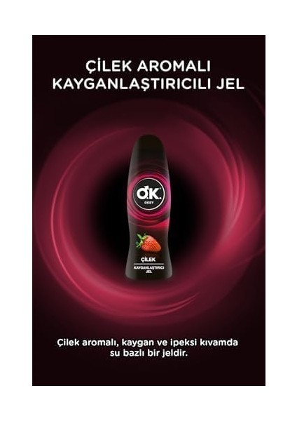 Okey Çilek Kayganlaştırıcı Jel 50 ml