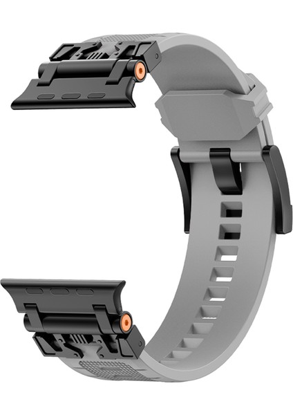 Apple Watch 10 46MM/ULTRA 2/ultra 49MM/9 8 7 45MM/SE (2023) Se (2022) Se 6 5 4 44MM/3 2 1 42MM Tpu Saat Kayışı - Siyah/gri (Yurt Dışından)