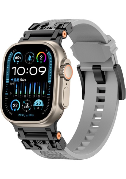 Apple Watch 10 46MM/ULTRA 2/ultra 49MM/9 8 7 45MM/SE (2023) Se (2022) Se 6 5 4 44MM/3 2 1 42MM Tpu Saat Kayışı - Siyah/gri (Yurt Dışından) fırsatları