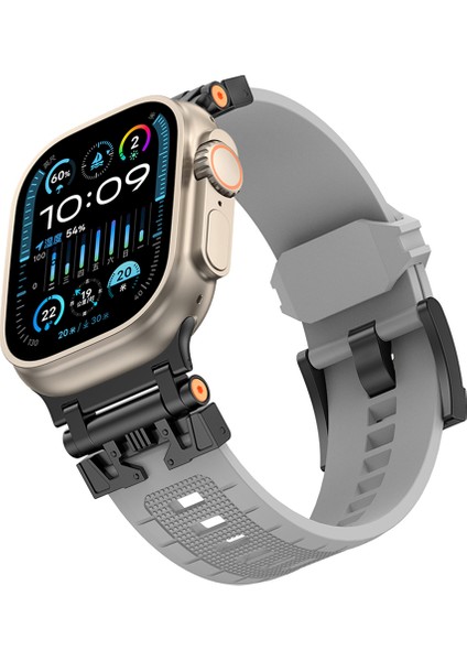 Apple Watch 10 46MM/ULTRA 2/ultra 49MM/9 8 7 45MM/SE (2023) Se (2022) Se 6 5 4 44MM/3 2 1 42MM Tpu Saat Kayışı - Siyah/gri (Yurt Dışından) indirimleri