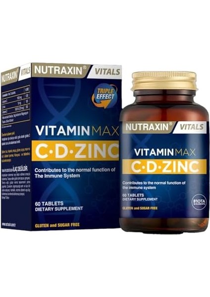 Nutraxin Vitamin Max C-D-Zinc 60 Tablet