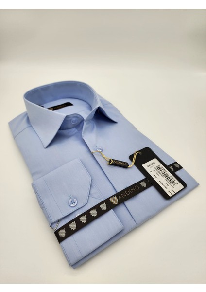 Slimfit Lila Erkek Gömlek Pamuk Polyester Dar Kesim Yapısıyla AS0111-120 fırsatları