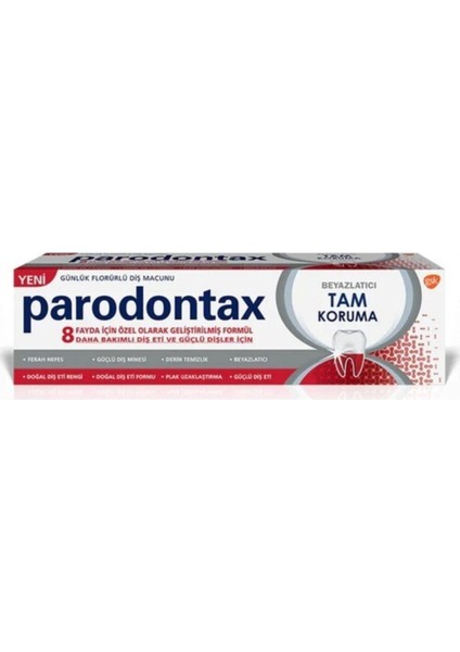 Parodontax Diş Eti Bakımı Tam Koruma & Beyazlatıcı Diş Macunu 75 ml
