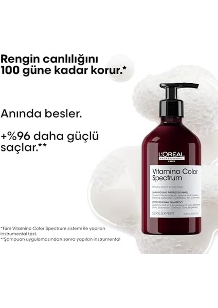 L'oréal Professionnel Paris Serie Expert Vitamino Color Spectrum Boyalı Saçlar Için Parlaklık Kazandıran Renk Koruyucu Şampuan 500ML
