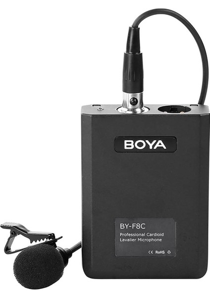Boya BY-F8C Tek Yönlü Akustik Vokal Yaka Mikrofonu