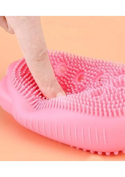 Ankanorm Süngerli Silikon Banyo Kesesi, Silikon Peeling Lifi, Köpürtücü Silikon Banyo Kese