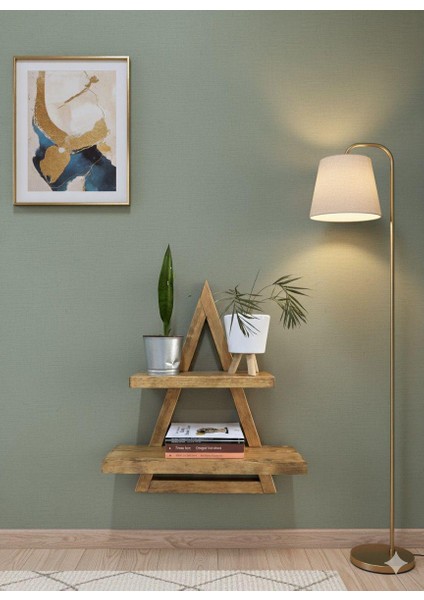 Iskandinav Tarz Ahşap Duvar Rafı