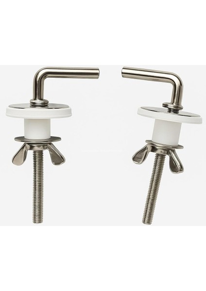 Krom Kaplamalı Metal Klozet Kapak Menteşe Seti, Parlak Dayanıklı, Ayarlanabilir Vidalı Montaj, Kurulum, Lüks Tuvalet Kapak Yedek Parça, Tüm Klozetlere Uyumlu ( Sıkmalı)