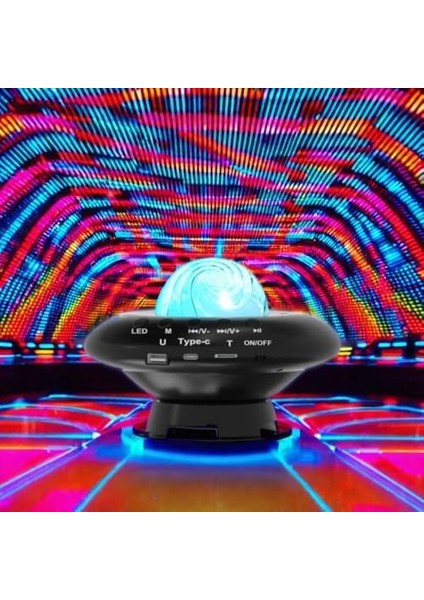 Gökyüzü ve Yıldızları Yansıtan Gece Lambası Hoparlör Özellikli LED Rgb Işıklı Telefon ile Bağlantı Rgb Starry Sky Speaker CH-M26 (CH-M26) modelleri