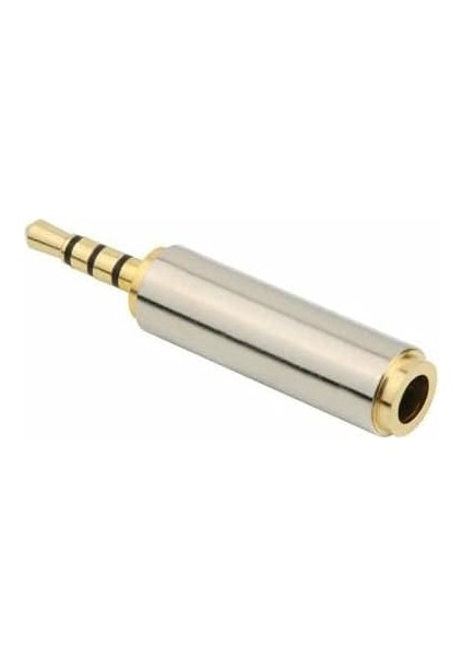 2.5mm Erkek 3.5mm Dişi 4 Boğum 3 Çizgi Kulaklıklı Mikrofon Çevieici