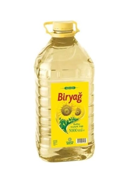 Trakyabirlik Biryağ Rafine Ayçiçek Yağı Köşeli Pet 5 Lt