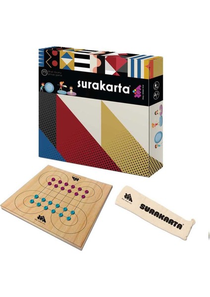 ZA.013.034 Surakarta Ahşap Zeka ve Oyunu, 5+ Yaş, 2 Oyuncu, Çok Renkli