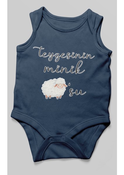 Teyzesinin Minik Kuzusu Baskılı Bebek Zıbını – Çıtçıtlı Body 8 Renk | %100 Pamuk Sıfır Kol fiyatları