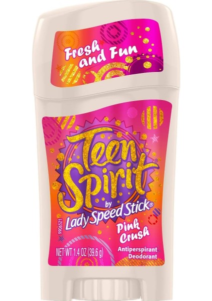 Teen Spirit Pink Crush Anti Perspirant Deodorant, 40 ml - 12 Kılıf Başına.