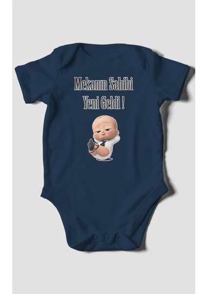 Mekanın Sahibi Yeni Geldi Baskılı Bebek Zıbını – Çıtçıtlı Body 8 Renk | %100 Pamuk Kısa Kol fiyatları