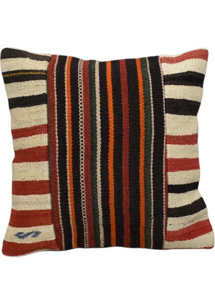 Yeni El Dokuma Patchwork Kırkyama Dekoratif Kilim Kırlent Yastık Kılıfı 6515
