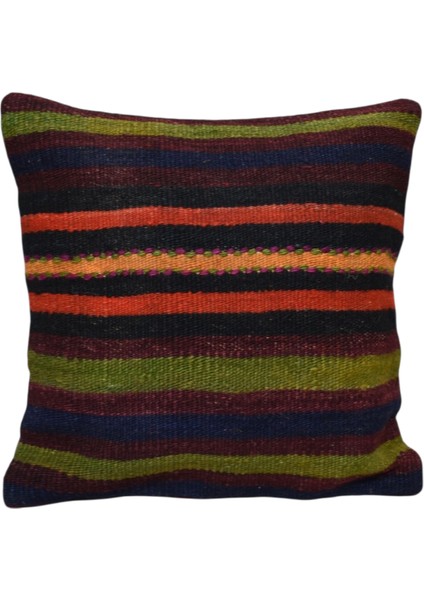 Yeni El Dokuma Dekoratif Kilim Kırlent Yastık Kılıfı 6493