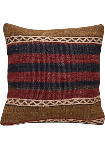 Yeni El Dokuma Dekoratif Kilim Kırlent Yastık Kılıfı 6502