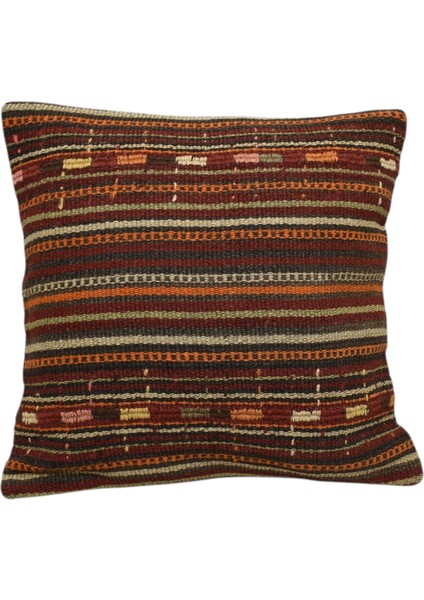 Yeni El Dokuma Dekoratif Kilim Kırlent Yastık Kılıfı 6517