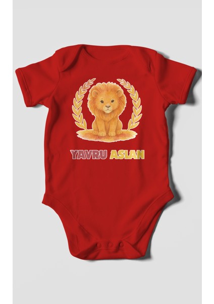 Yavru Aslan Baskılı Bebek Zıbını – Çıtçıtlı Body 8 Renk | %100 Pamuk Kısa Kol fiyatları