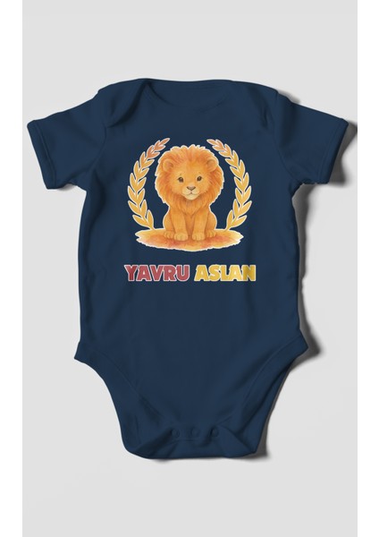 Yavru Aslan Baskılı Bebek Zıbını – Çıtçıtlı Body 8 Renk | %100 Pamuk Kısa Kol fiyatları