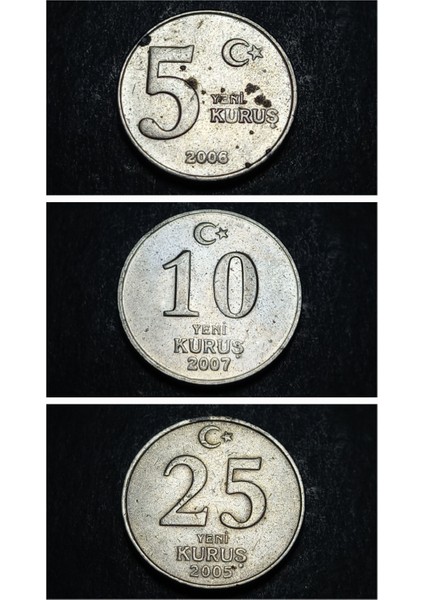 3996368F41CE50BCF9 2005 - 2006 - 2007 Yeni Kuruş Çt+ Eski Madeni Para modelleri