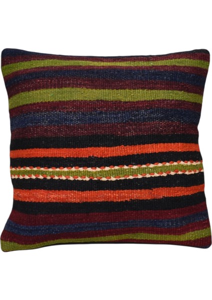Yeni El Dokuma Dekoratif Kilim Kırlent Yastık Kılıfı 6500