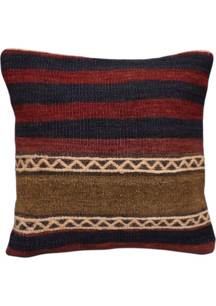 Yeni El Dokuma Dekoratif Kilim Kırlent Yastık Kılıfı 6491