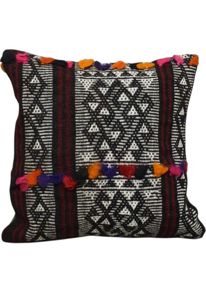 Yeni El Dokuma Dekoratif Kilim Kırlent Yastık Kılıfı 6497