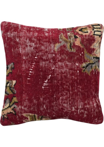 Vintage El Dokuma Dekoratif Halı Kırlent Yastık Kılıfı 6494