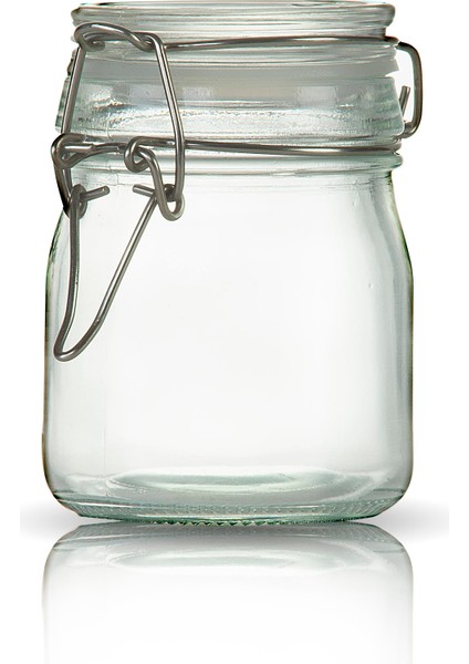 6 Adet Korken Kavanoz 130ML Vakumlu Kilitli Cam Saklama Kavanozu