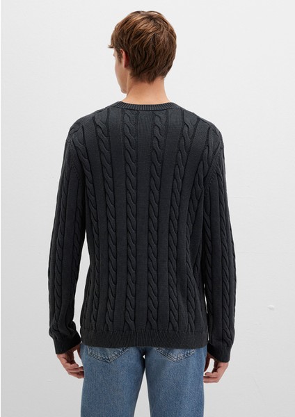 Antrasit Örgü Kazak 0710313-70076