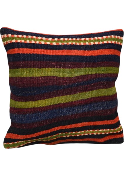 Yeni El Dokuma Dekoratif Kilim Kırlent Yastık Kılıfı 6518