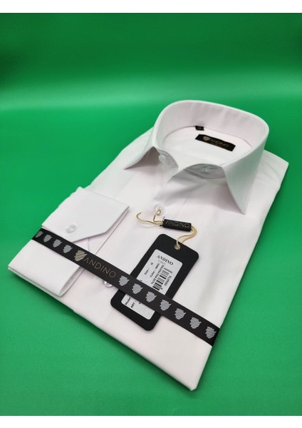 Slimfit Beyaz Erkek Gömlek Pamuk Polyester Dar Kesim Yapısıyla AS09K500A-4800 fırsatları