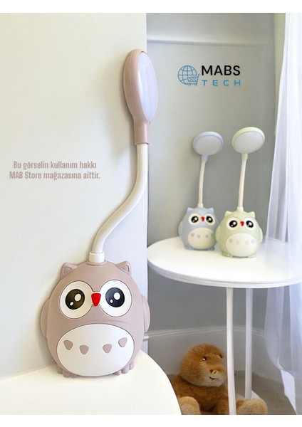 Sevimli Baykuş Tasarımlı USB Şarjlı LED Masa Lambası - Okula Dönüş Hediyesi, Dekoratif Gece Lambası
