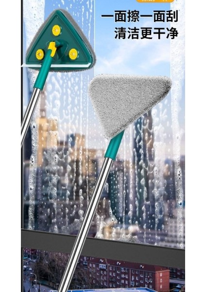 2 Bezli Üçgen Çek Çekli Mop Islak Mendil Uyumlu 150 Cm (4915)
