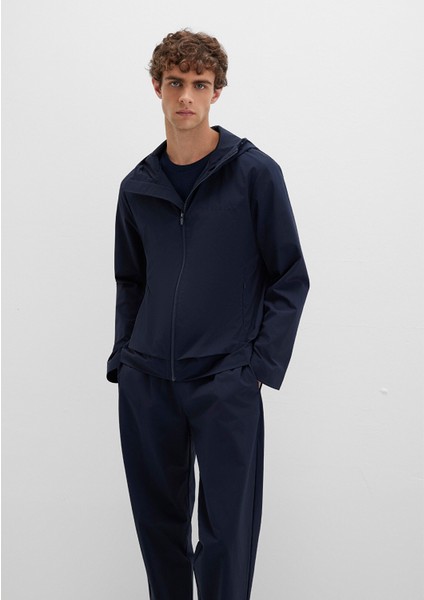 Kapüşonlu Lacivert Spor Ceket 0110728-86623