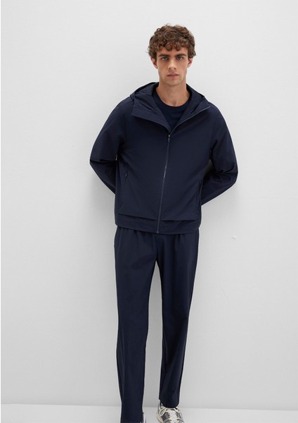 Kapüşonlu Lacivert Spor Ceket 0110728-86623
