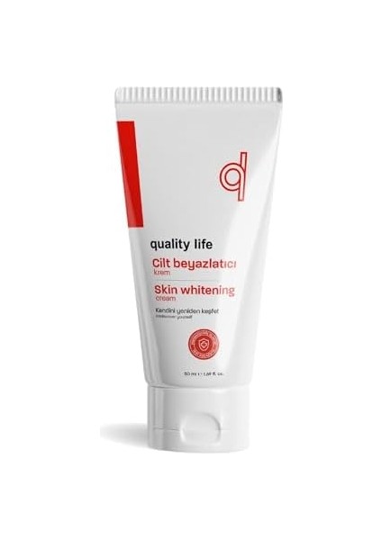 Quality Life Beyazlatıcı Krem Cilt, Yüz, Bikini Bölgesi, Koltuk Altı, Dirsek Aydınlatıcı Krem Arbutin Pirinç Özü