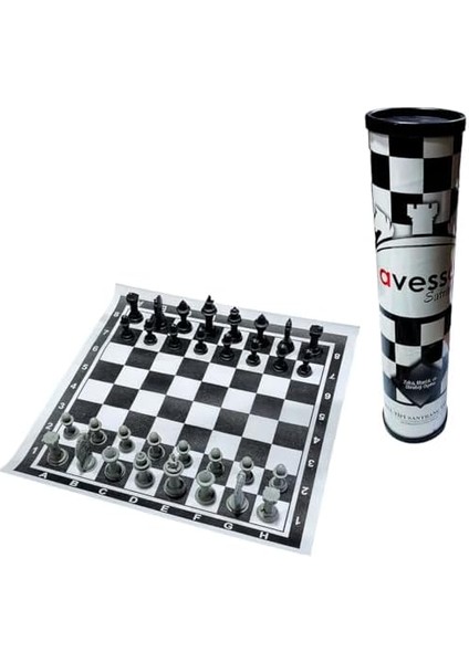 Santranç Takımı, Rulo, Taşınabilir Plastik Uluslararası Satranç Siyah & Beyaz Rst-10 modelleri