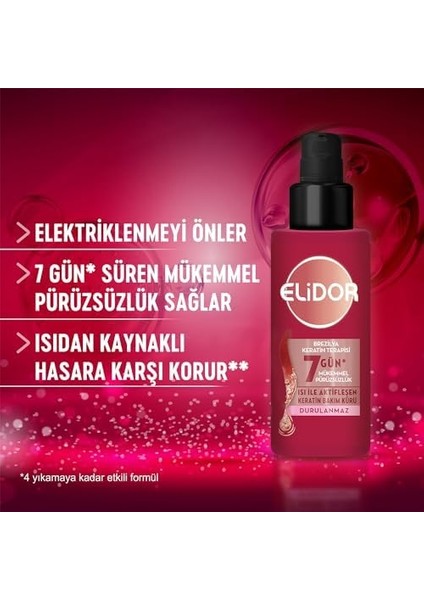 Elidor Isı Ile Aktifleşen Keratin Bakım Kürü Brezilya Keratin Terapisi Hidrolize Keratin Marula Yağı E Vitamini 90 ml fiyatları