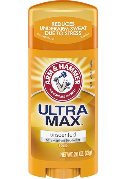 Kol ve Çekiç Ultra Maks Gelişmiş Terleme Önleyici ve Deodorant, Görünmez Katı, Kokusuz, Ambalaj Değişebilir, 73,7 G (6'lı Paket)