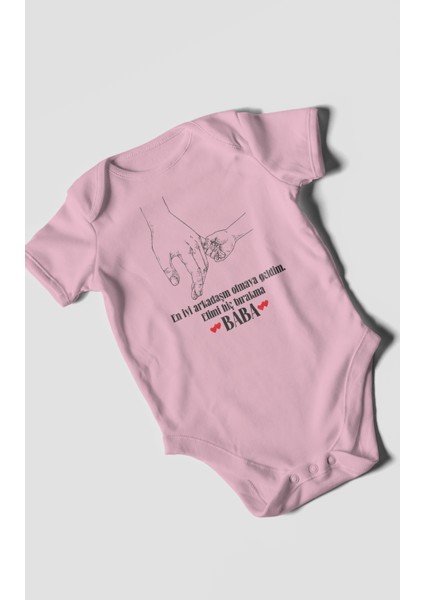 Babaya Özel Baskılı Bebek Zıbını – Çıtçıtlı Body 8 Renk | %100 Pamuk Kısa Kol modelleri