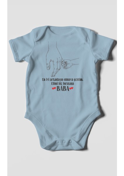 Babaya Özel Baskılı Bebek Zıbını – Çıtçıtlı Body 8 Renk | %100 Pamuk Kısa Kol fiyatları